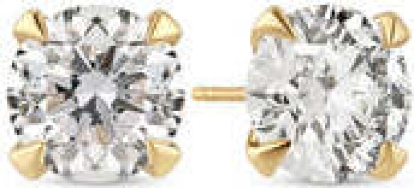 Earrings Venice Solitaire - 14k yellow gold or white gold 0.22-3.00 ct TW G-H VS lab-grown diamonds