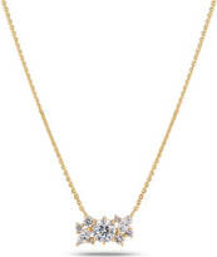 Bilde av Necklace Lovere - 14k yellow gold with 0.57 ct lab-grown diamonds