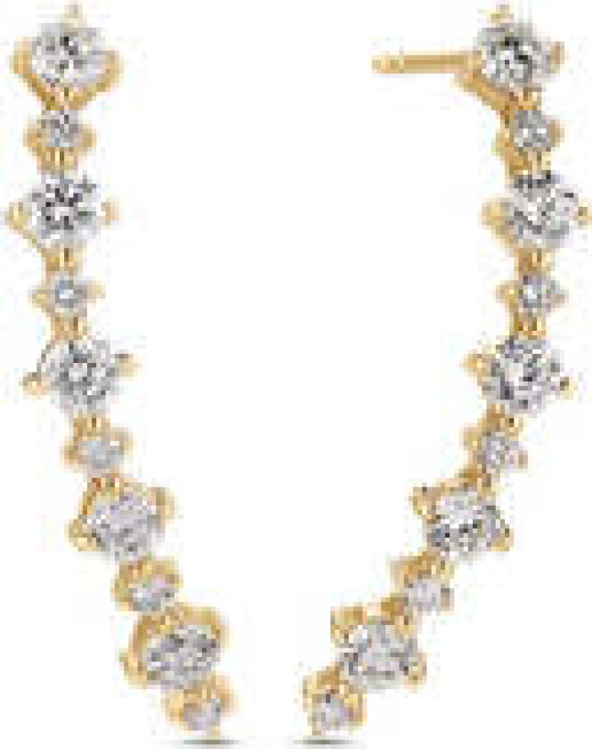 Earring Brina Lungo - 14k yellow gold or white gold 1.03 ct TW G-H VS lab-grown diamonds