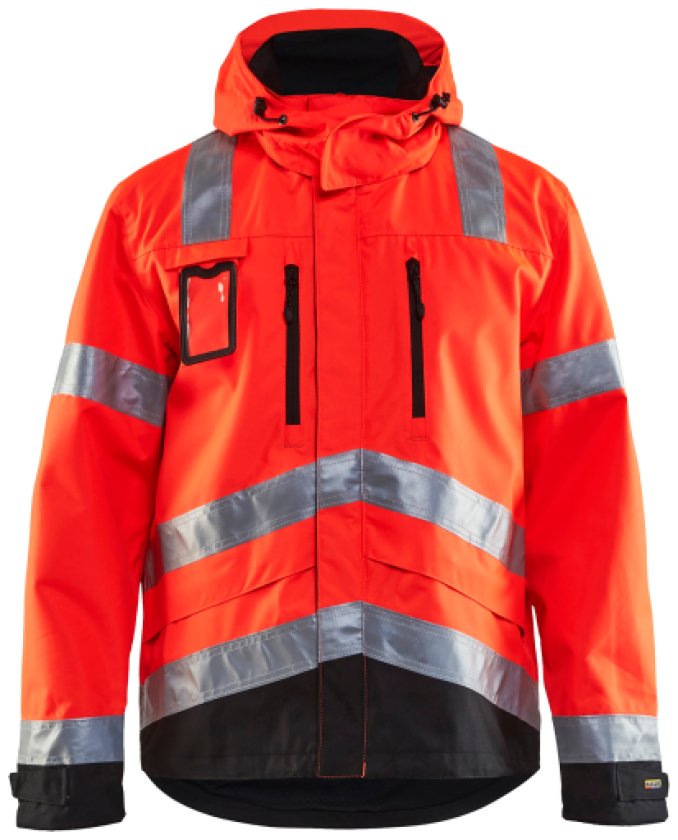 Høy vis s hi-vis rød/svartxl