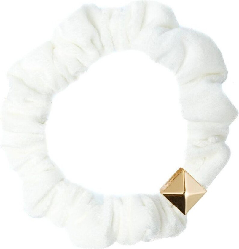 DARK Velvet Mini Scrunchie White