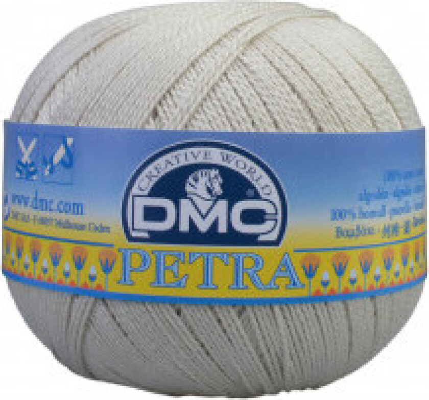 Petra No. 5 Heklegarn Unicolor 54003 Perlegrått