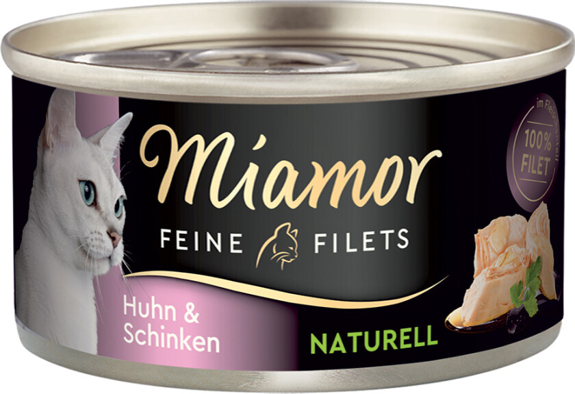 Økonomipakke Miamor Fine Filéter Naturelle 24 x 80 g - Kylling & skinke
