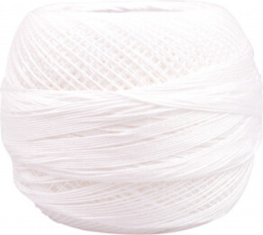 Cordonnet Spécial nr. 40 Heklegarn Unicolor 0100 Hvit