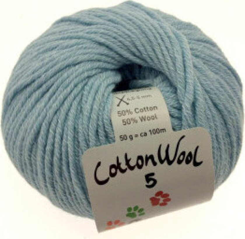 CottonWool 5 Unicolour 712 Lys Aqua Blå