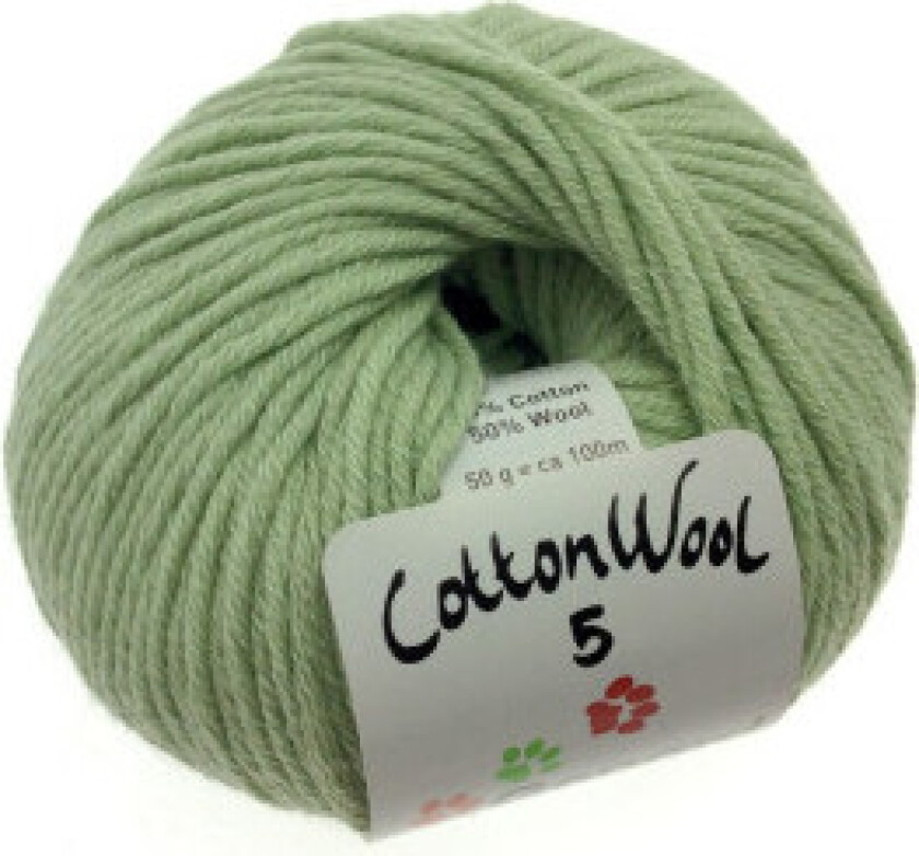 CottonWool 5 Unicolor 810 Sart Grønn