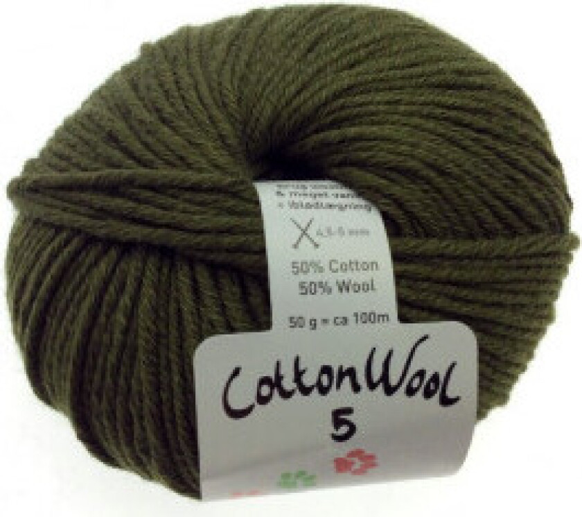 CottonWool 5 Unicolor 870 Oliven Grønn