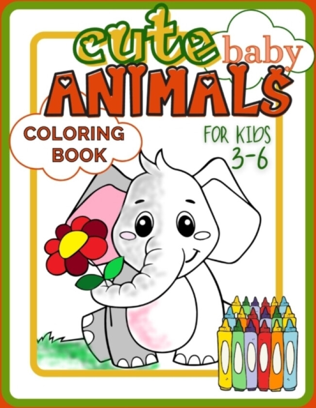 Cute Baby Animals Coloring Book for Kids 3-6 av Smart Kido Publishing (Paperback)