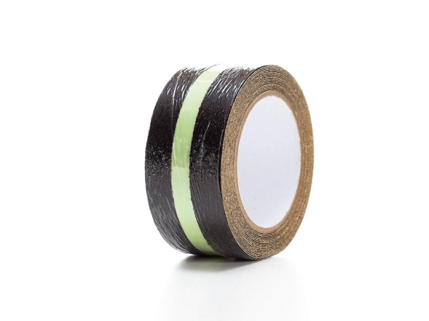 Anti-Slip Glow In The Dark Tape 5Cm X 5M - Svart/grønn