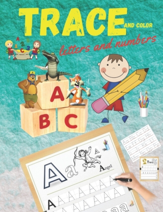 Trace and Color Letters and Numbers av Nakab Ispartalii (Paperback)