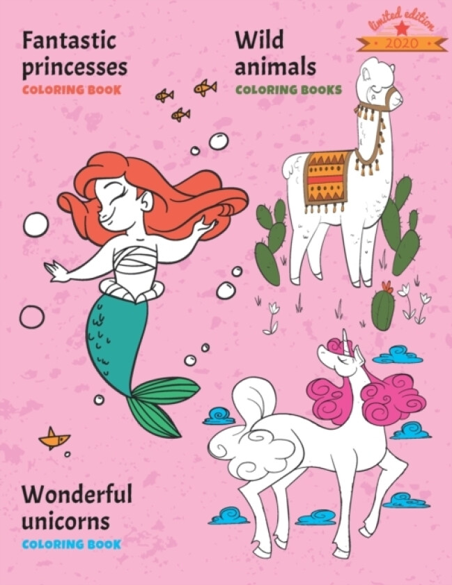Fantastic princesses, wild animals and wonderful unicorns coloring book av Flavio Guevara (Paperback)