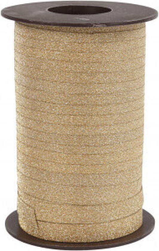 Bilde av Gavebånd, gull, B: 10 mm, glitter, 100 m/ 1 rl.