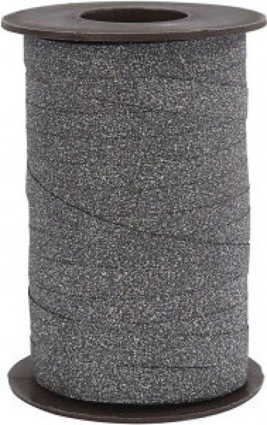 Bilde av Gavebånd, svart, B: 10 mm, glitter, 100 m/ 1 rl.