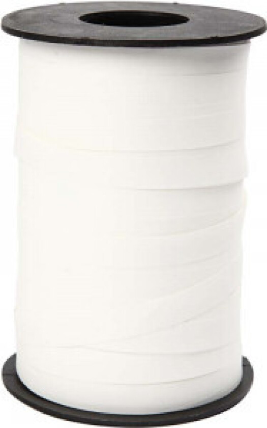 Gavebånd, hvit, B: 10 mm, matt, 250 m/ 1 rl.