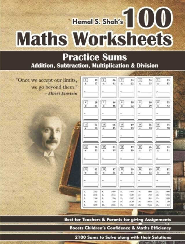 100 Maths Worksheets av Hemal Shah (Paperback)
