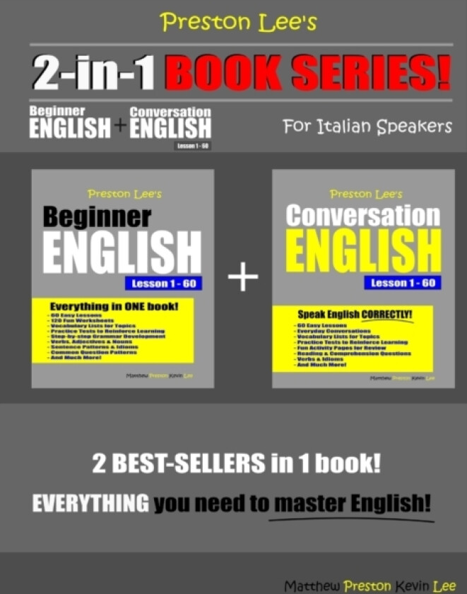 Preston Lee's 2-in-1 Book Series! Beginner English & Conversation English Lesson 1 - 60 For Italian Speakers av Kevin L King (Paperback)