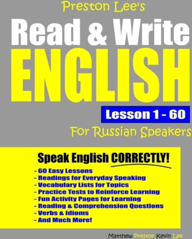 Preston Lee's Read & Write English Lesson 1 - 60 For Russian Speakers av Matthew Preston, Kevin Lee (Paperback)