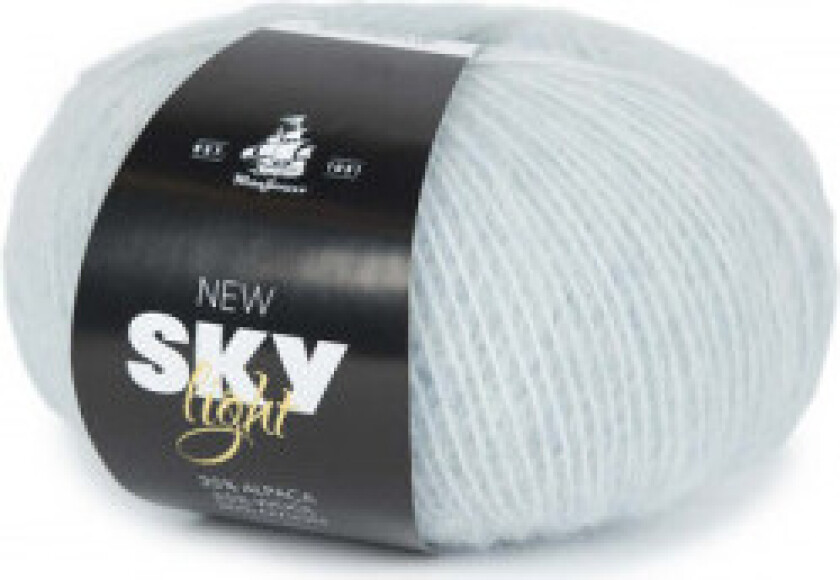 New Sky Light Garn Unicolor 69 Isblå