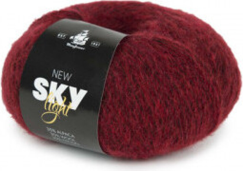 New Sky Light Garn Unicolor 75 Vinrød