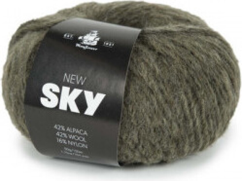Â Mayflower New Sky Garn Unicolor 67 Vulkangrå