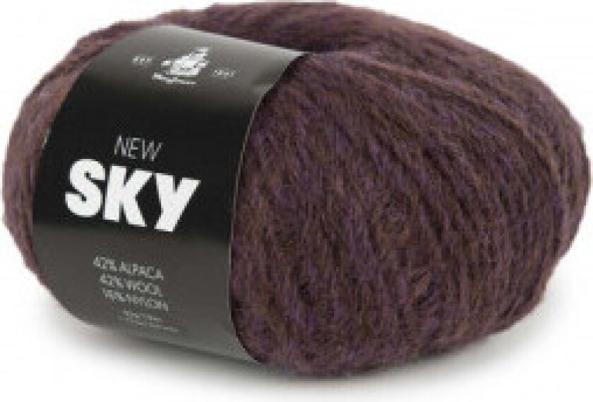 New Sky Garn Unicolour 71 Plomme