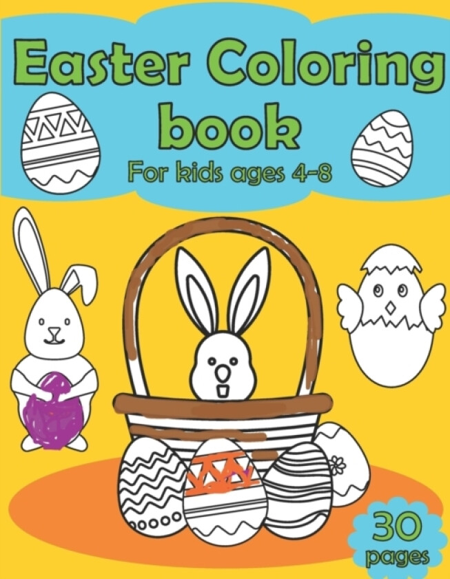 Easter Coloring Book For kids ages 4-8, 30 pages av Easter Rabbit (Paperback)