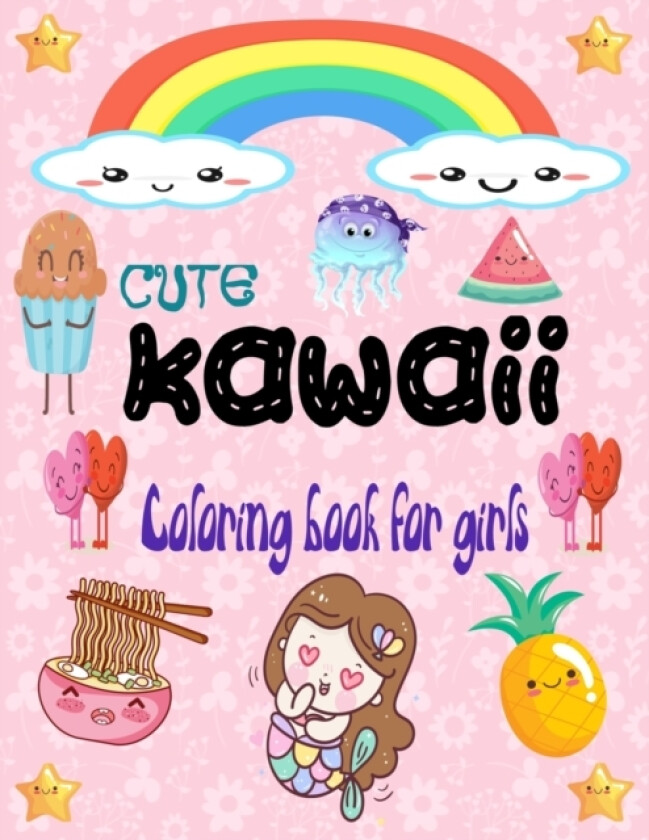 Cute Kawaii coloring book for girls av Mky Store (Paperback)