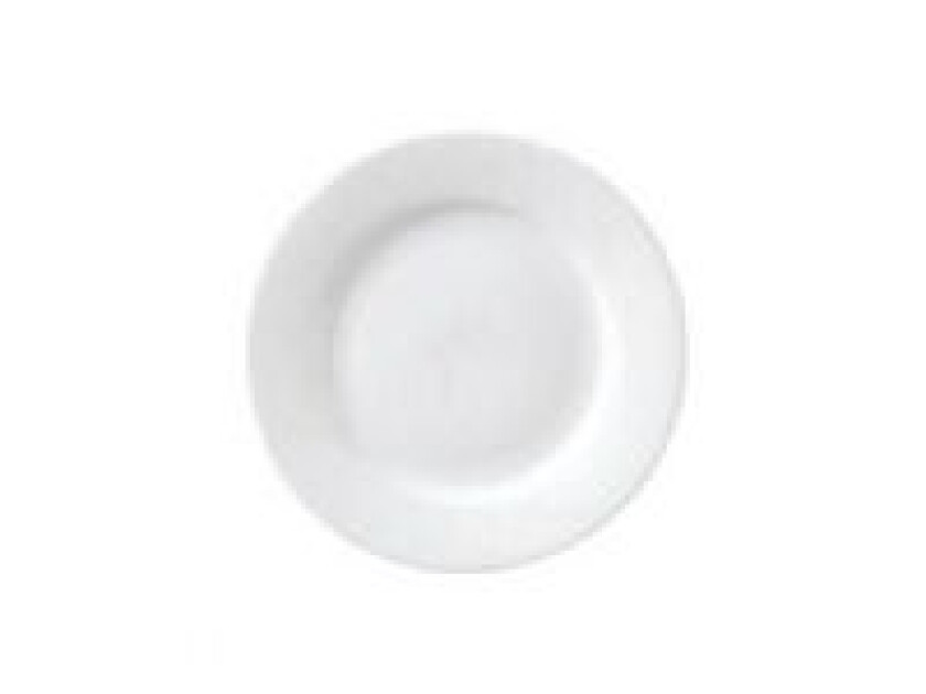 Tallerken flad med fane Superwhite Ø17 cm Porcelæn Hvid,1 stk
