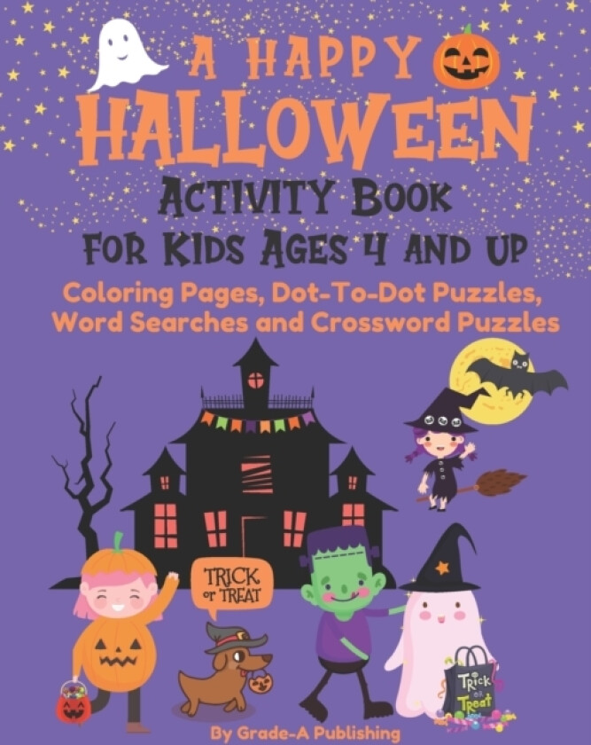 A Happy Halloween Activity Book for Kids Ages 4 and Up av Grade-A Publishing (Paperback)