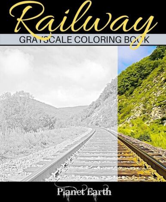 Railway Grayscale Coloring Book av Planet Earth (Paperback)