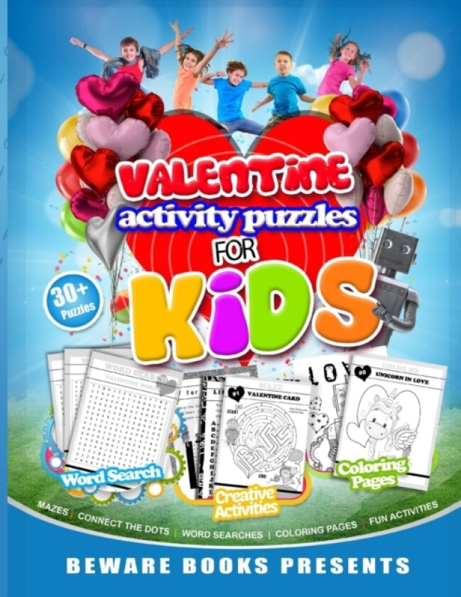 Valentine Activity Puzzles For Kids av Beware Books, Burst Of Imagination (Paperback)
