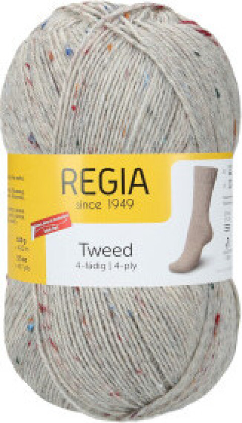 Regia Tweed Garn 90 Lysegrå