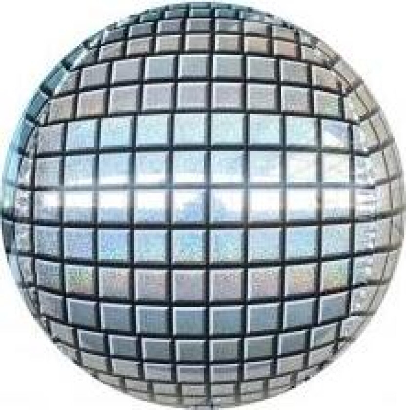 Folieballong 40cm Kuleformet Disco