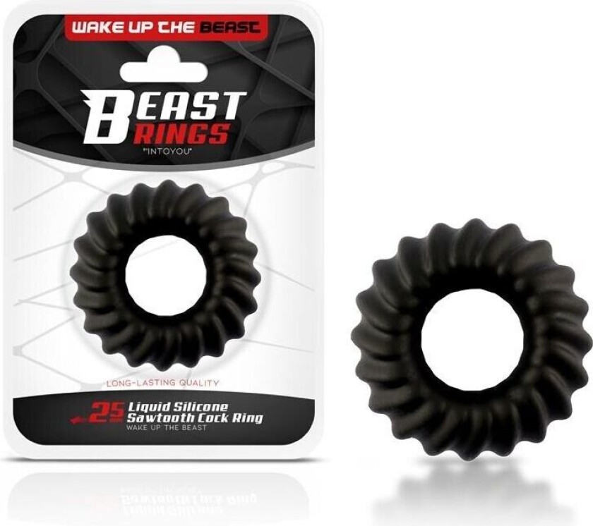 Penisring sagtann flytende silikon 25 mm