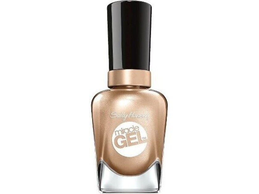 Sally Hansen Miracle Gel Nail Polish, Metallic Shades, 51 Game of Chromes, a Subtle Gold, 14.7 ml