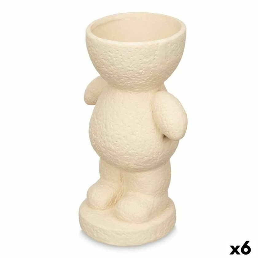 Dekorativ Figur Beige Dolomite 16 x 25 x 12 cm (6 enheter) Vase