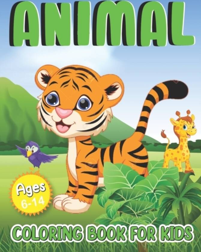 Animals Coloring Book for Kids ages 6-14 av Oussama Zinaoui (Paperback)
