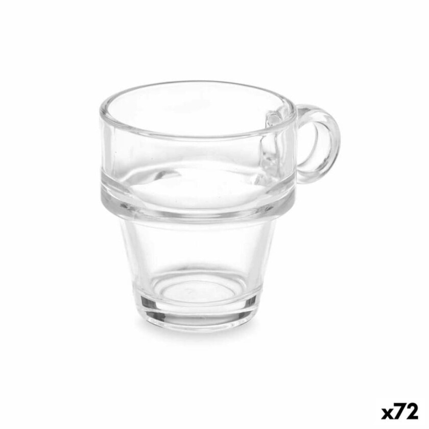 Kopp Gjennomsiktig Glass 90 ml (72 Enheter) Kaffe