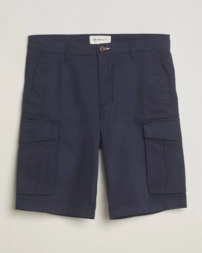 Relaxed Twill Cargo Shorts Marine