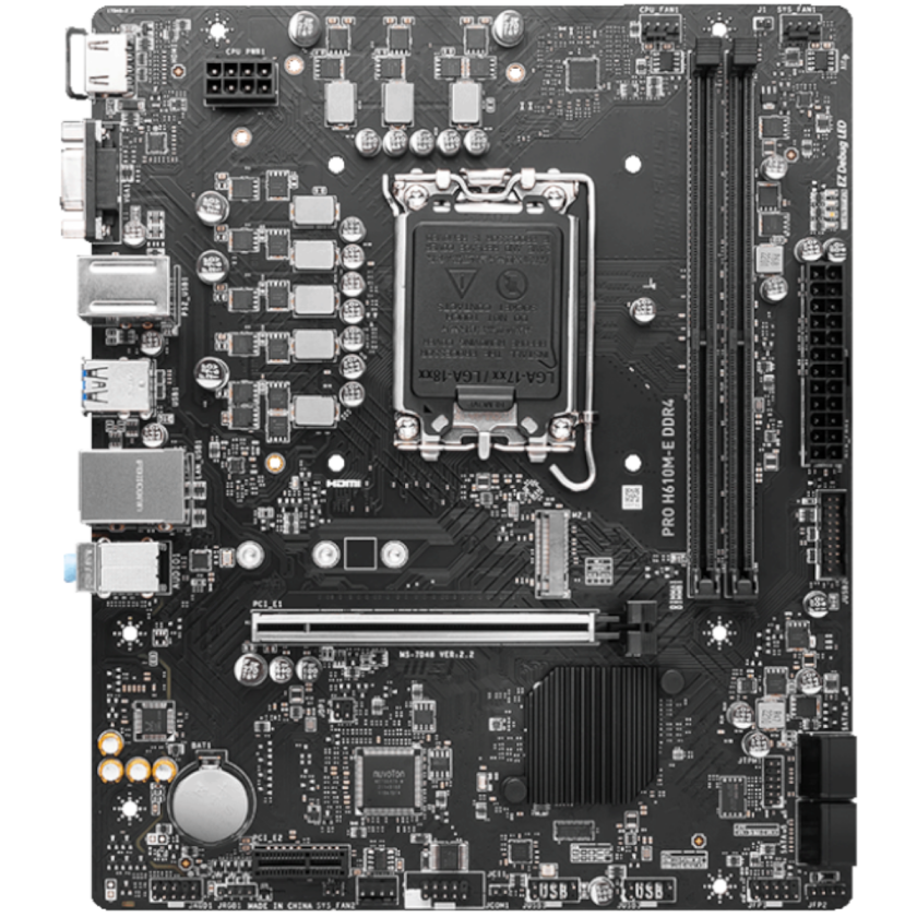 PRO H610M-E DDR4 - motherboard - micro ATX - LGA1700 Socket - H610 Hovedkort - Intel H610 - Intel LGA1700 socket - DDR4 RAM - Micro-ATX