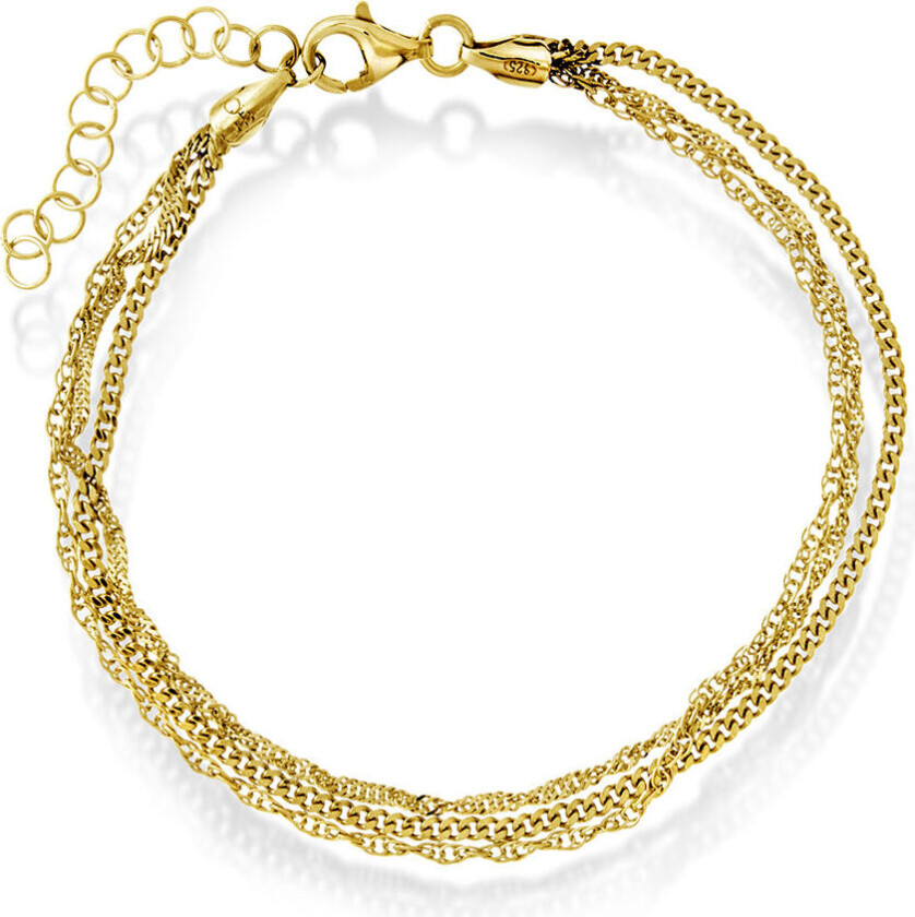 Armbånd i forgylt sølv, 19 cm