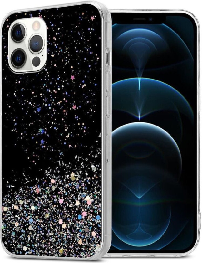 Deksel til iPhone 12 / 12 PRO med glitrende glitter