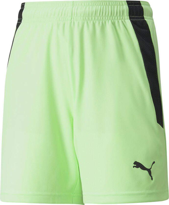 teamLIGA Shorts Jr, fotballshorts junior Fizzy Lime-puma Blac