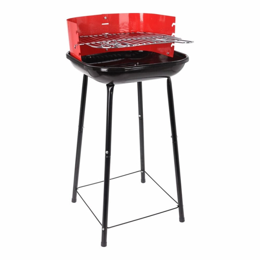 Kullgrill med ben Grill 41 x 41 x 74 cm Rød/Sort