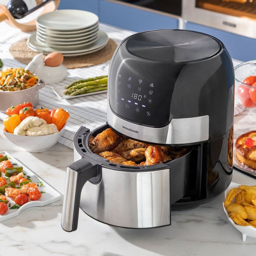 Oljefri Gryte InnovaGoods Fryinn 3500 Svart Rustfritt stål 1400 W 3,5 L