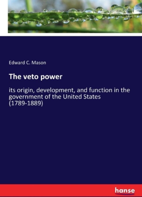 The veto power av Edward C Mason (Paperback)
