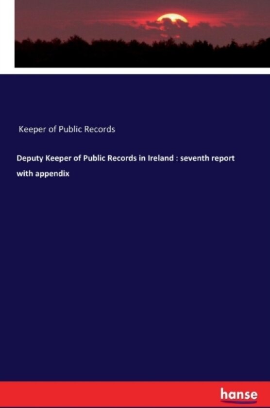 Deputy Keeper of Public Records in Ireland av Keeper of Public Records (Paperback)