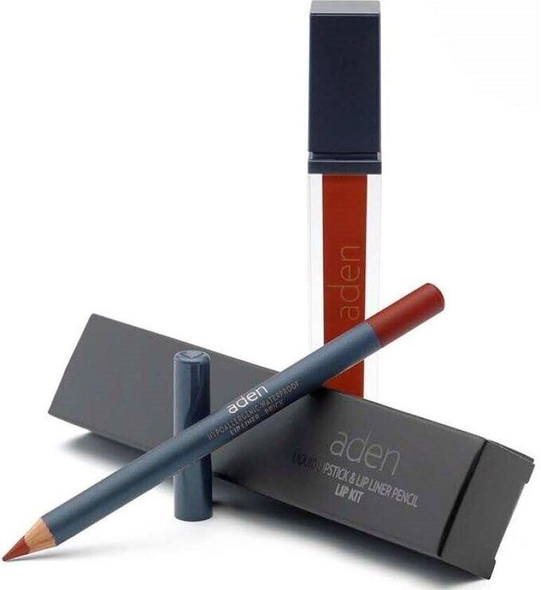 Liquid Lipstick + Lipliner Pencil Set Brick 28