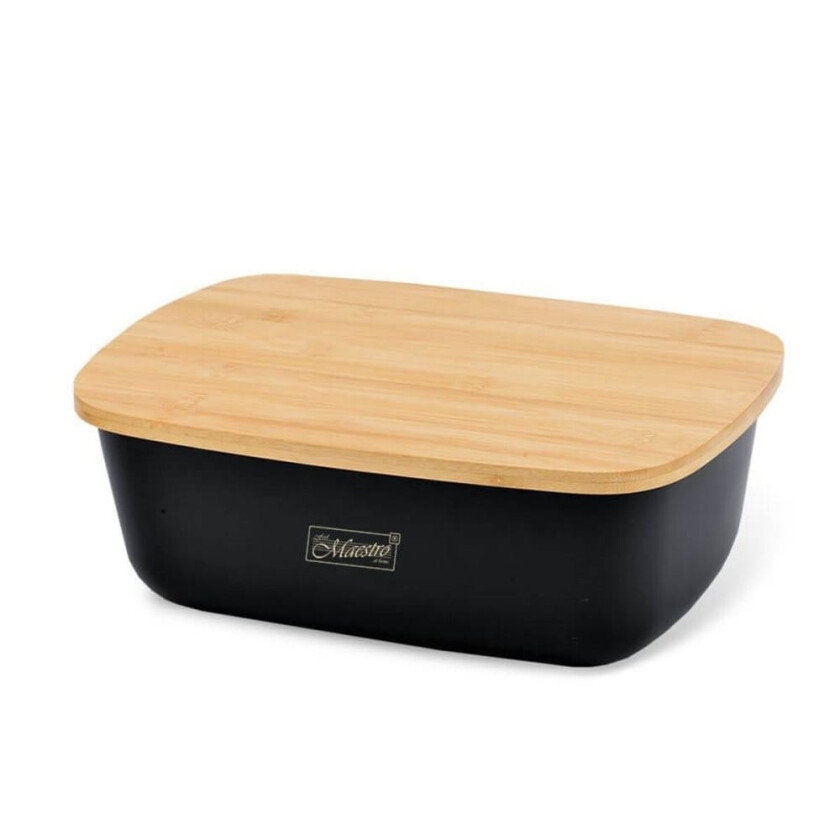 Brødkurv Feel Maestro MR-1776-SORT Svart Tre Plast 1 Deler 34,5 x 13 x 23,5 cm