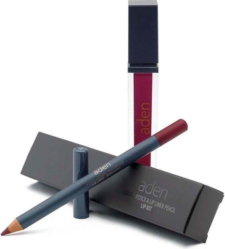 Liquid Lipstick + Lipliner Pencil Set Burgundy 11